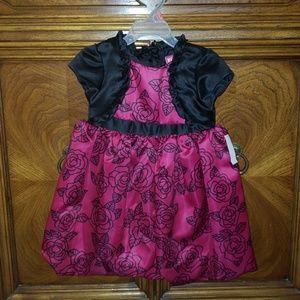 Toddler satin bubble holiday dress